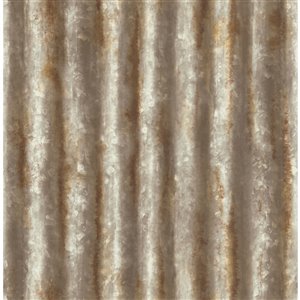 A-Street Prints Reclaimed Unpasted Nonwoven Wallpaper - 56.4-sq. ft. - Rust