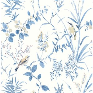 Chesapeake The Vineyard Prepasted Nonwoven Wallpaper - 56.4-sq. ft. - Blue