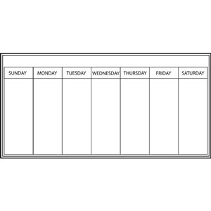 WallPops Weekly Calendar Self-Adhesive Wall Sticker - 26-in x 26-in - Set of 2