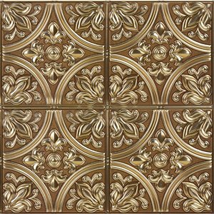 InHome Abstract Self-Adhesive Peel and Stick Tile - 20-in x 20-in - Bronze - 4-Piece