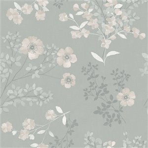 Wall Vision In Bloom Unpasted Nonwoven Wallpaper - 57.8-sq. ft. - Taupe