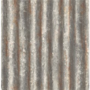 A-Street Prints Reclaimed Unpasted Nonwoven Wallpaper - 56.4-sq. ft. - Charcoal Grey