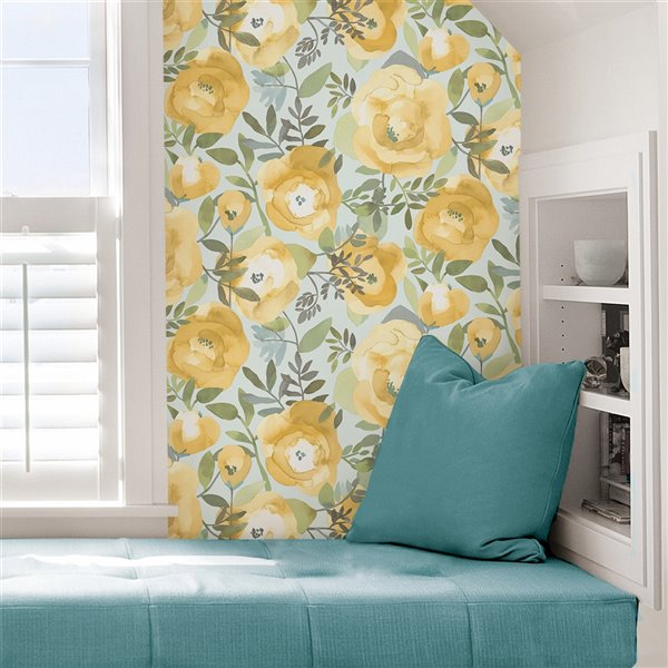 NuWallpaper Self-Adhesive Vinyl Wallpaper - 30.75-sq. ft. - Yellow