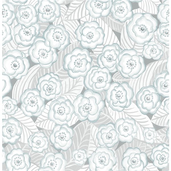 NuWallpaper Oopsie Daisy Self-Adhesive Vinyl Wallpaper . ft. -  Grey NUS3162 | RONA