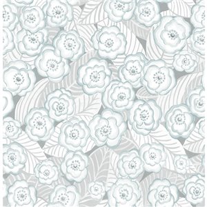 NuWallpaper Oopsie Daisy Self-Adhesive Vinyl Wallpaper - 30.75-sq. ft. - Grey