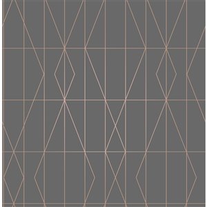 Brewster Essentials Unpasted Nonwoven Wallpaper - 56.4-sq. ft. - Charcoal Grey