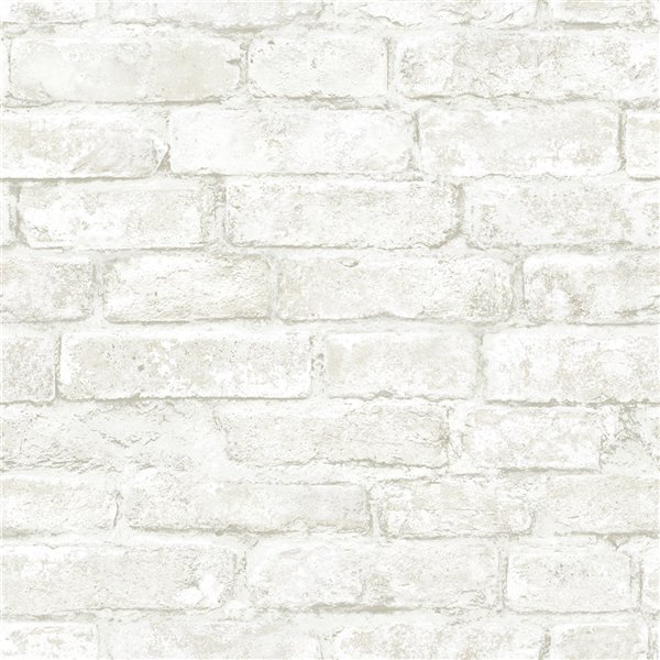 Chesapeake Farmhouse Prepasted Paper Wallpaper - 56.4-sq. ft. - Off-White