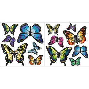 Papillon autocollant de WallPops, 26 po x 26 po