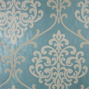 Kenneth James Sparkle Unpasted Nonwoven Wallpaper - 56.4-sq. ft. - Teal
