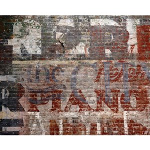 Wall Rogues Warehouse Brick Wall Mural - Unpasted - 118-in x 94-in