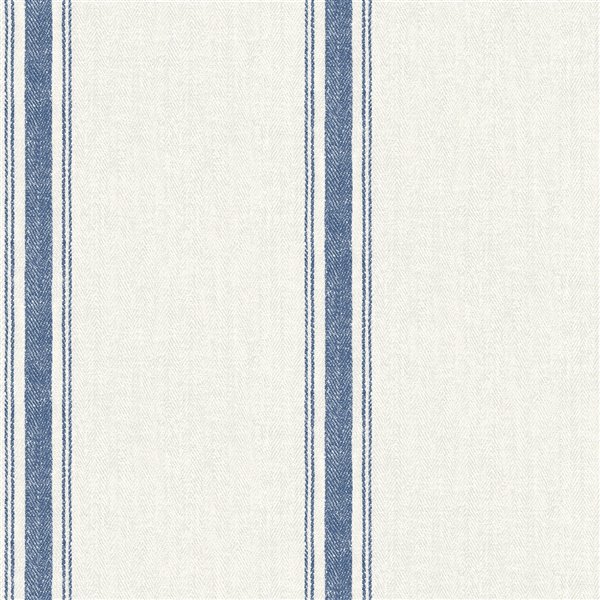 Chesapeake Farmhouse Prepasted Paper Wallpaper - 56.4-sq. ft. - Blue