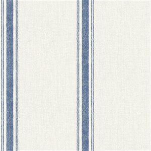 Chesapeake Farmhouse Prepasted Paper Wallpaper - 56.4-sq. ft. - Blue