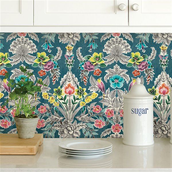 NuWallpaper Self-Adhesive Vinyl Wallpaper - 30.75-sq. ft. - Teal