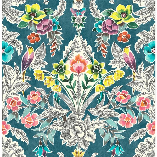 NuWallpaper Self-Adhesive Vinyl Wallpaper - 30.75-sq. ft. - Teal