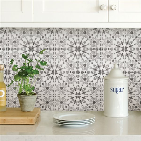 InHome Catalan Self-Adhesive Peel and Stick Backsplash Tile - 20-in x 20-in - Set of 4 Panels