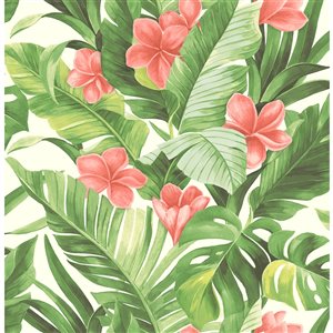 NuWallpaper Tropical Paradise Self-Adhesive Vinyl Wallpaper - 30.75-sq. ft. - Green