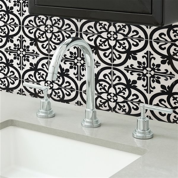 InHome Avignon Self-Adhesive Peel and Stick Backsplash Tile - 20-in x 20-in - Set of 4 Panels