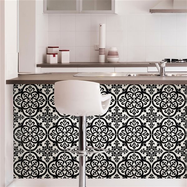 InHome Avignon Self-Adhesive Peel and Stick Backsplash Tile - 20-in x 20-in - Set of 4 Panels