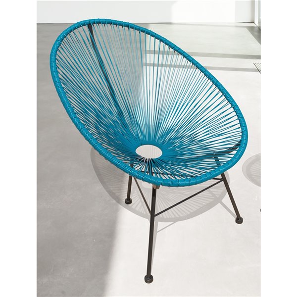Starsong Hidalgo Wicker Patio Chairs -Peacock - Set of 2