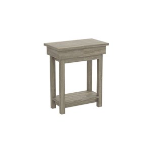 Safdie & Co. Accent Table - Sliding Surface - 24-in x 20-in - Dark Taupe