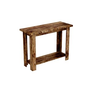 Table console Safdie & Co., 1 tablette, 30 po x 40 po, bois brun récupéré