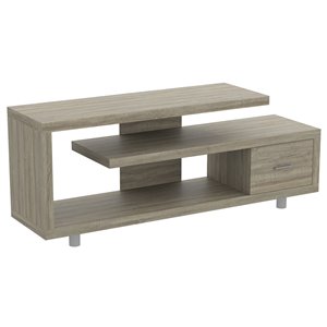 Meuble de télévision Safdie & Co., 1 tiroir, 60 po x 24 po, taupe foncé