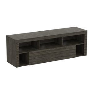 Meuble de télévision Safdie & Co., 1 tiroir et 5 tablettes, 59 po x 21 po, gris foncé