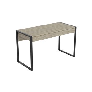 Safdie & Co. Computer Desk - 3 Drawers - 30-in x 50.5-in - Dark Taupe and Black Metal