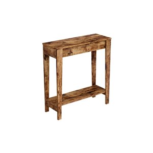 Safdie & Co. Console Table - 1 shelf - 34-in x 31.25-in - Brown Reclaimed Wood
