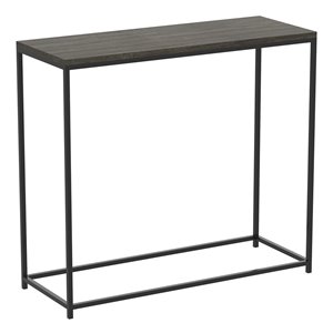 Safdie & Co. Console Table - Rectangular - 28-in x 31-in - Dark Grey and Black Metal