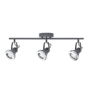 Novogratz x Globe Electric Lawrence 3-Light Track Lighting - Gray