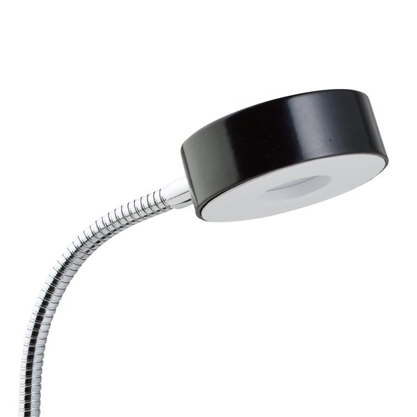 Globe Electric Energy Star Integrated LED Desk Lamp - Matte Black - Chrome Gooseneck - 5 Watts