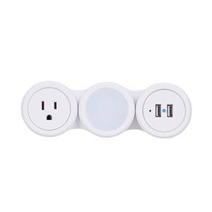 Globe Electric Flexigon Flexible Wall Tap Night Light -White
