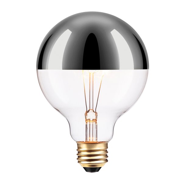 Globe Electric Designer Vintage Edison Chromeo Incandescent Light Bulb - 220 Lumens - 40W - Silver