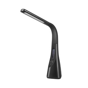Lampe de bureau DEL avec ventilateur Globe Electric, collection Tech Series, port USB, 25 po