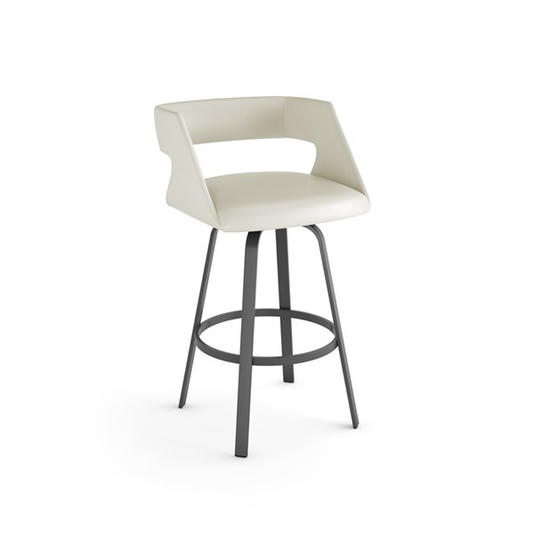 Amisco Harris 30 63 In Swivel Bar Stool, White Leather Counter Stools Canada