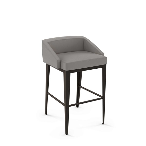 Amisco Bailey 26 75 In Counter Stool, Brown Black Leather Backless Counter Stools