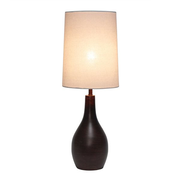 Simple Designs Tear Drop Table Lamp - 19.5-in - Restoration Bronze