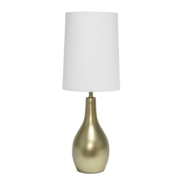 Simple Designs Tear Drop Table Lamp - 19.5-in - Gold