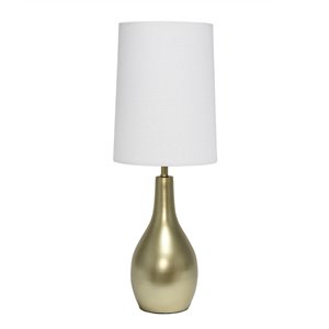 Simple Designs Tear Drop Table Lamp - 19.5-in - Gold