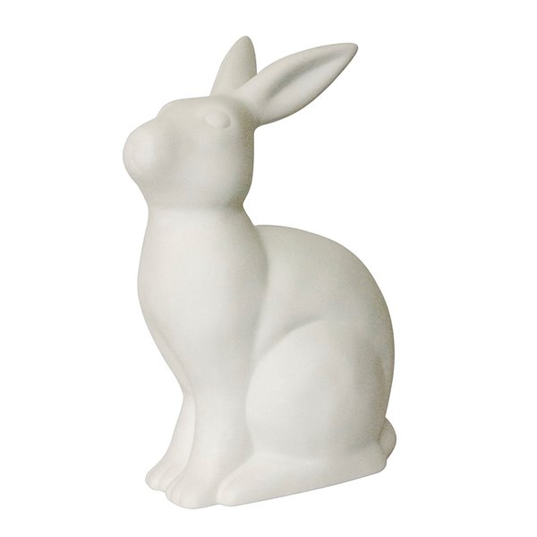 Simple Designs Porcelain Bunny Rabbit Shaped Animal Light Table Lamp - 10.43-in - White