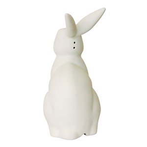 Simple Designs Porcelain Bunny Rabbit Shaped Animal Light Table Lamp - 10.43-in - White