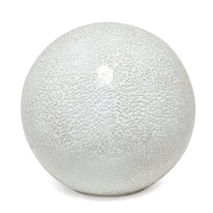 Lampe de table en forme de boule Simple Designs, 7,75 po, pierre blanche