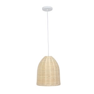 Luminaire suspendu en rotin côtier Elegant Designs, Dome, naturel