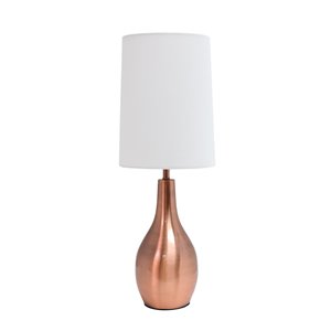 Simple Designs Tear Drop Table Lamp - 19.5-in - Rose Gold