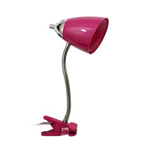 Lampe de bureau à clip col de cygne flexible LimeLights, rose