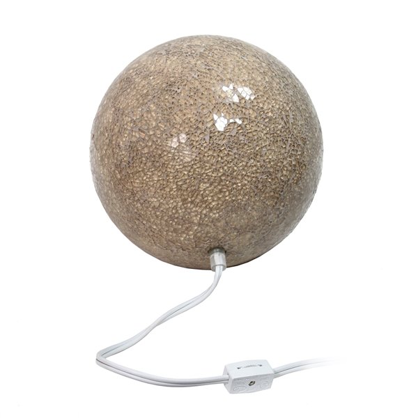 Simple Designs Stone Ball Table Lamp - 7.75-in - Champagne