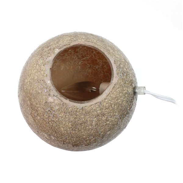 Simple Designs Stone Ball Table Lamp - 7.75-in - Champagne