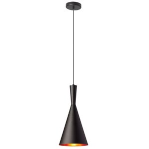 Luminaire suspendu à 1 lumière Helsinki de Dainolite, noir mat