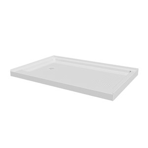 Turin Laberge Shower Base - 48-in x 36-in - Left Drain